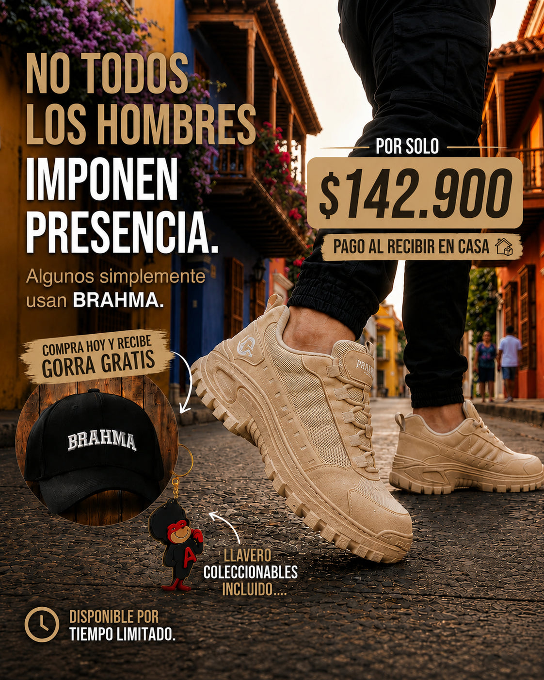 🔥 PROMO - Zapatos Br4hma + Gorra Gratis Últimas Unidades Con 70% OFF Solo Hoy 🎁